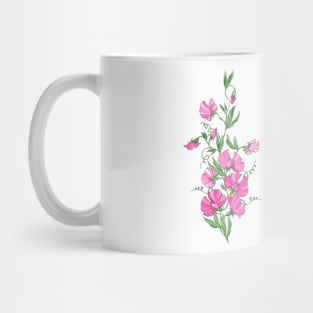 a bouquet of sweet pea flowers Mug